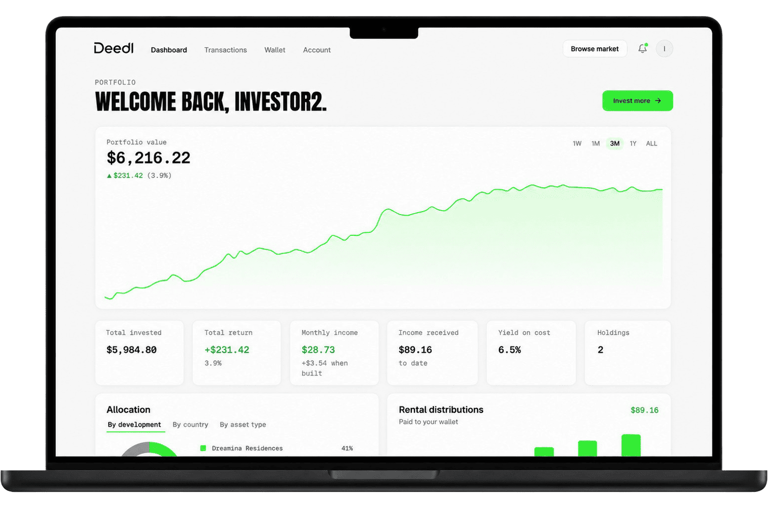 DEEDL dashboard